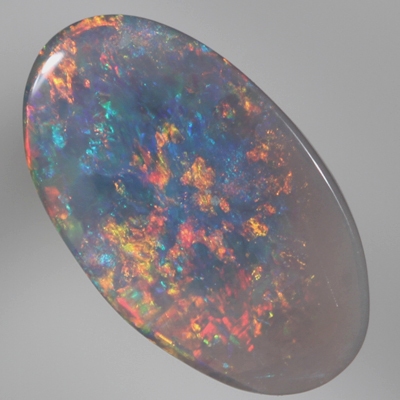 SOLID SEMI BLACK OPAL Red Floral Harlequin pattern